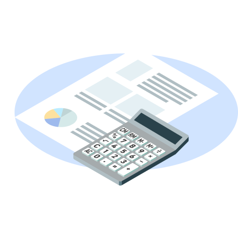 見積書と電卓のイラスト